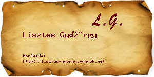 Lisztes György névjegykártya