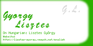 gyorgy lisztes business card