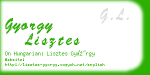 gyorgy lisztes business card